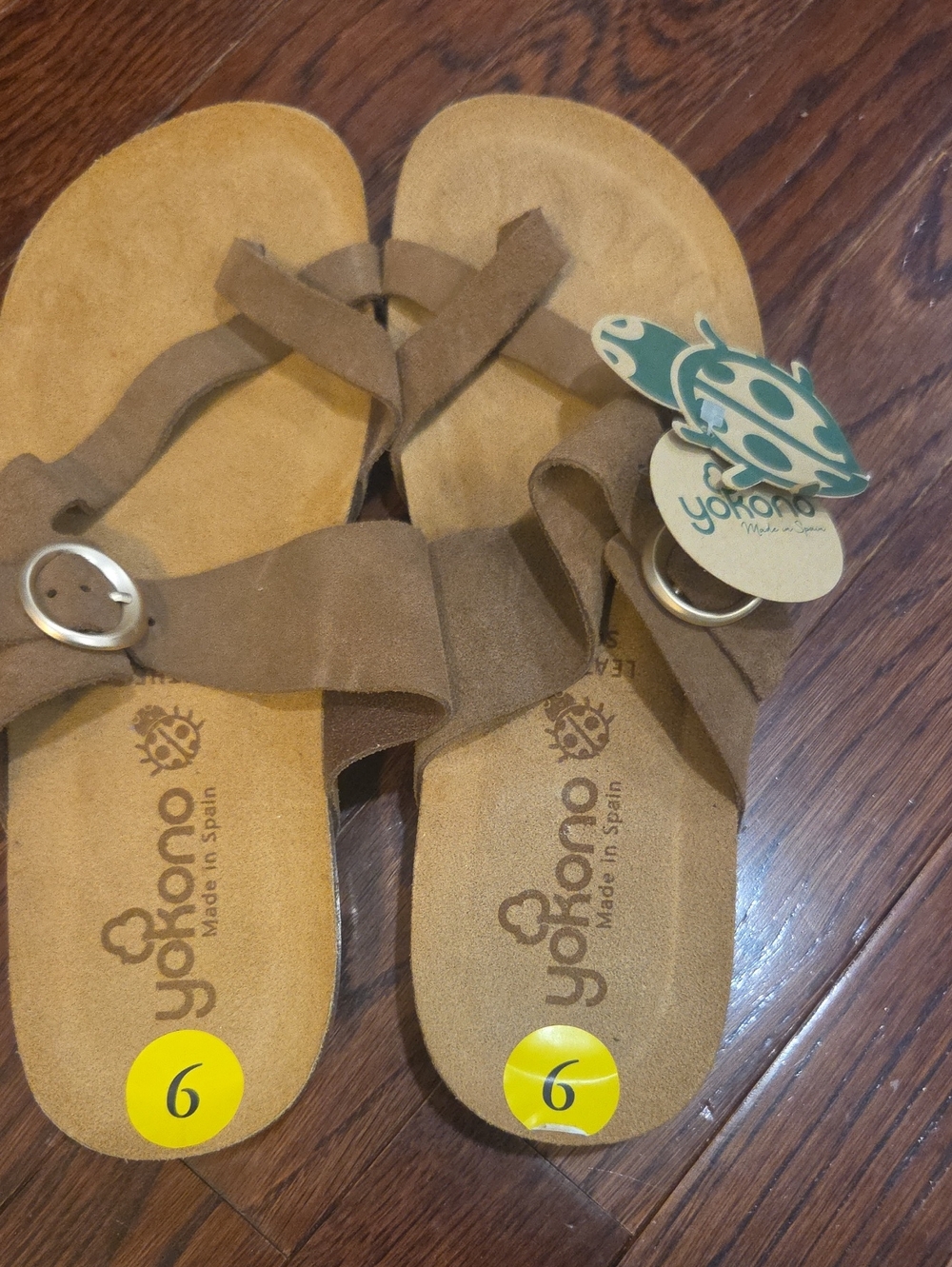 Yokono Tan Suede Women's Comfort Sandals